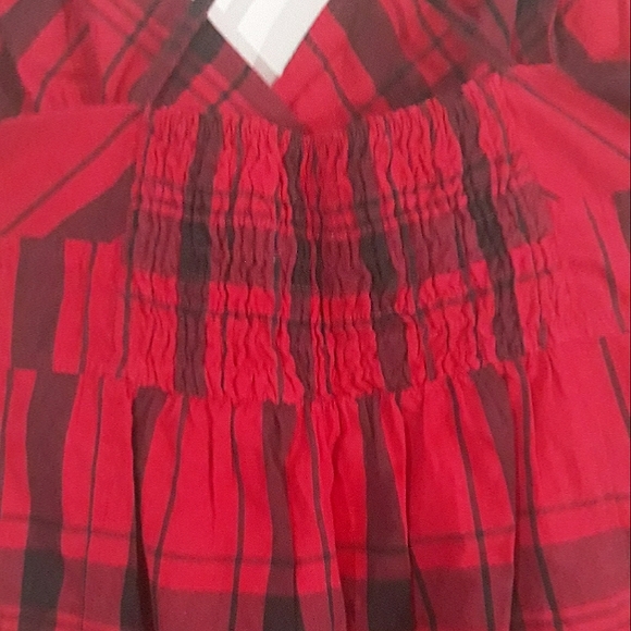 DONATED 6/30/2024 - Charlotte Russe Large Plaid Red Top - Picture 4 of 5
